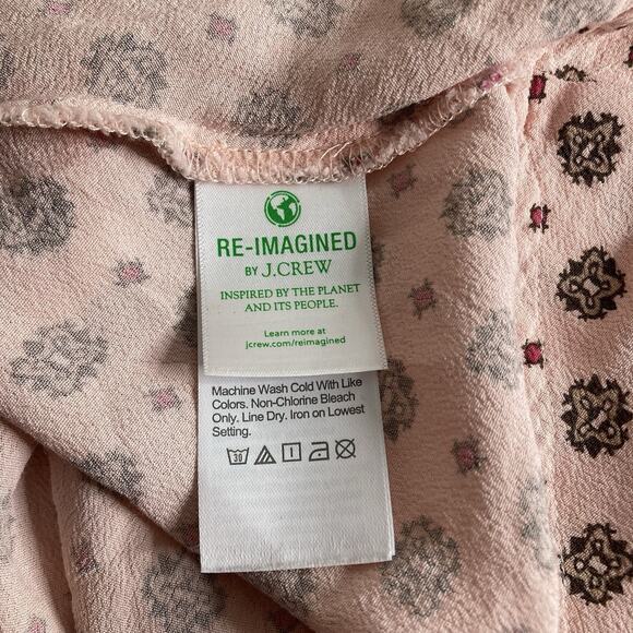 J Crew Pink Medallion Print Handkerchief Maxi Shirt Dress Size S Old Money - Picture 4 of 15